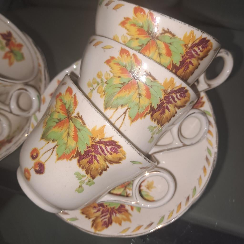 Oud Engels servies - Grindley Cream Petal Bundarra, Gebruikt, Keramiek, Ophalen of Verzenden, Overige stijlen