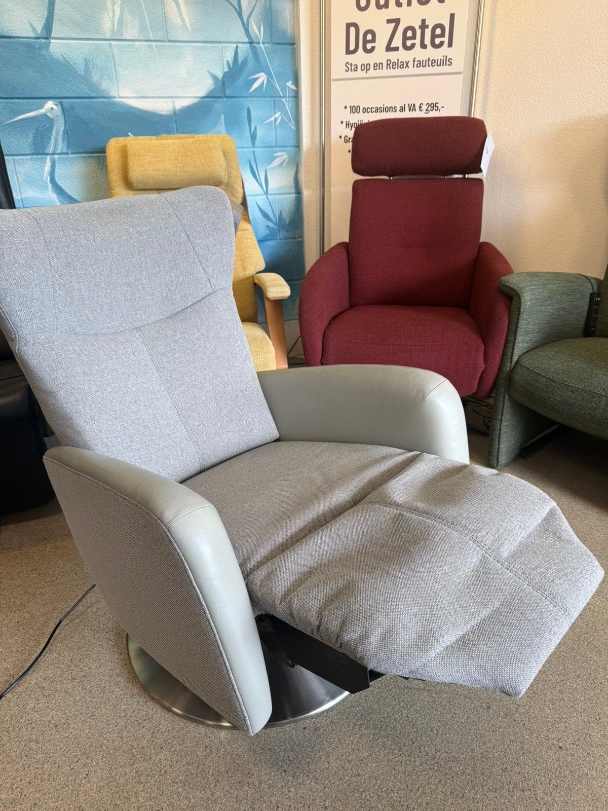Sta op stoel Prominent relax fauteuil gratis bezorging, Verzenden, Zo goed als nieuw, Leer, Ruim 100 modellen in alle kleuren en maten