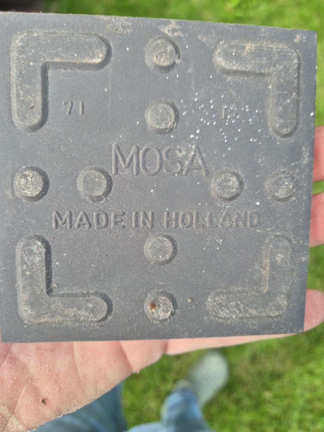 10 oude MOSA vloertegels 10x10 cm – antraciet/zwart, Doe-het-zelf en Verbouw, Tegels, Ophalen, Gebruikt, Keramiek, Minder dan 20 cm