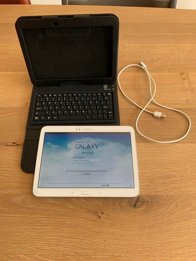 Samsung Galaxy Tab 3 met toetsenbordhoes, Computers en Software, Android Tablets, 10 inch, Gebruikt, Ophalen of Verzenden, 16 GB