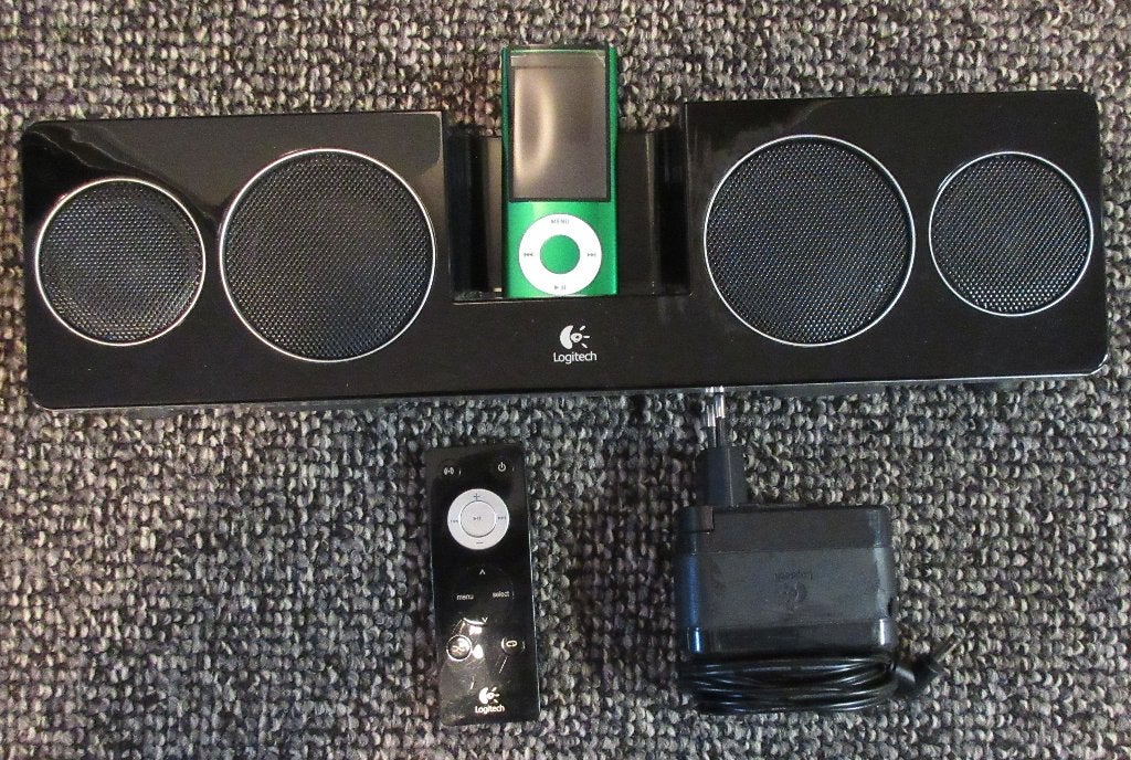 iPod MP3 speler met draagbare Docking Station van Logitech, Ophalen of Verzenden, Zo goed als nieuw, Overige types, 40 GB en meer