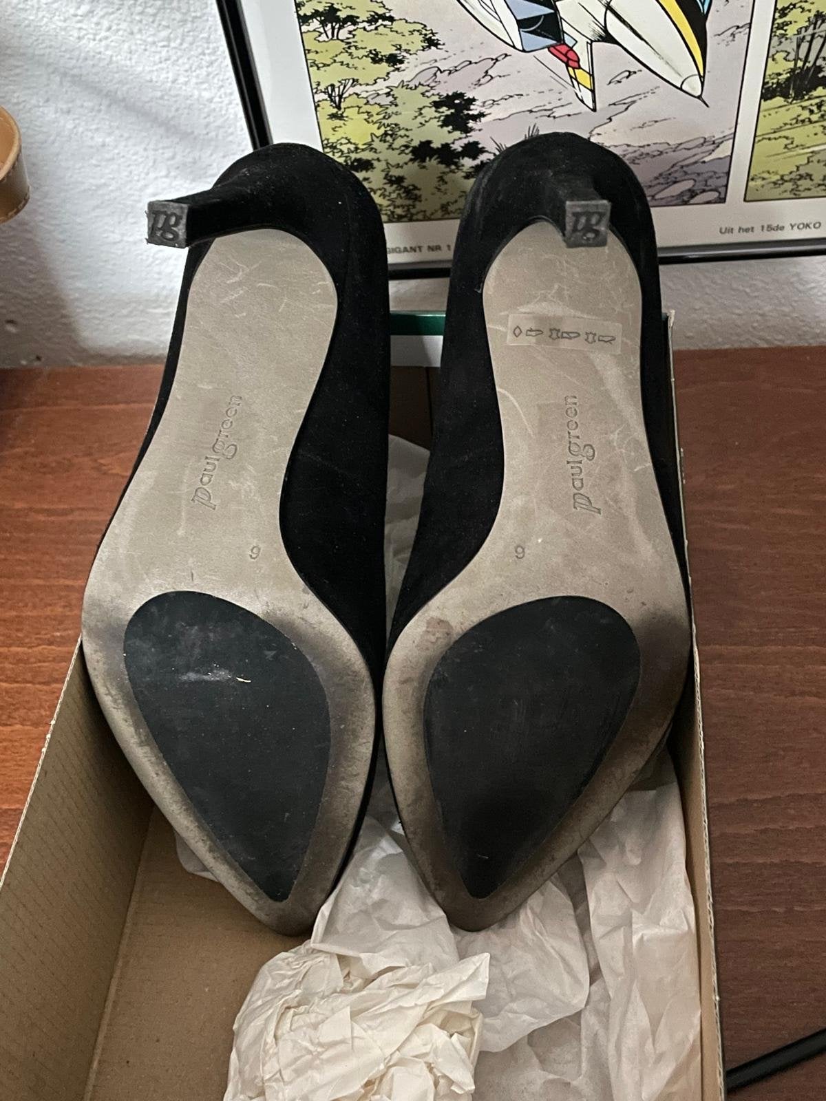 Paul Green zwarte suède pumps - Maat 39, Ophalen, Gedragen, Zwart, Pumps