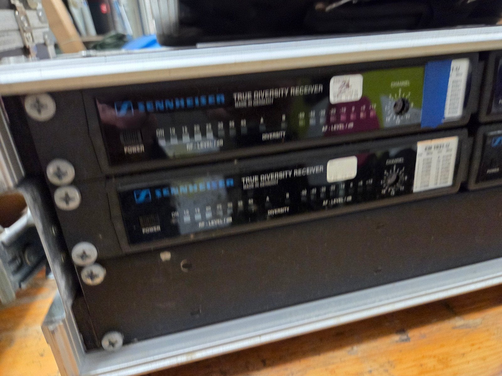 Flightcase 3HE met draadloze microfoons (Sennheiser), Ophalen, Gebruikt, Zangmicrofoon, Draadloos