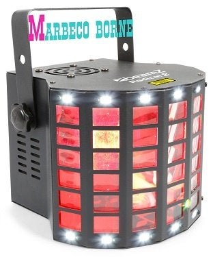 LED licht effect Radical II Derby met strobe en laser RG, Geluidgestuurd, Nieuw, Laser, Info@marbeco.nl