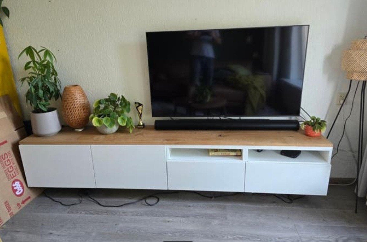 Gratis IKEA TV meubel (zonder eiken planken), Ophalen, Gebruikt, 200 cm of meer, Minder dan 100 cm