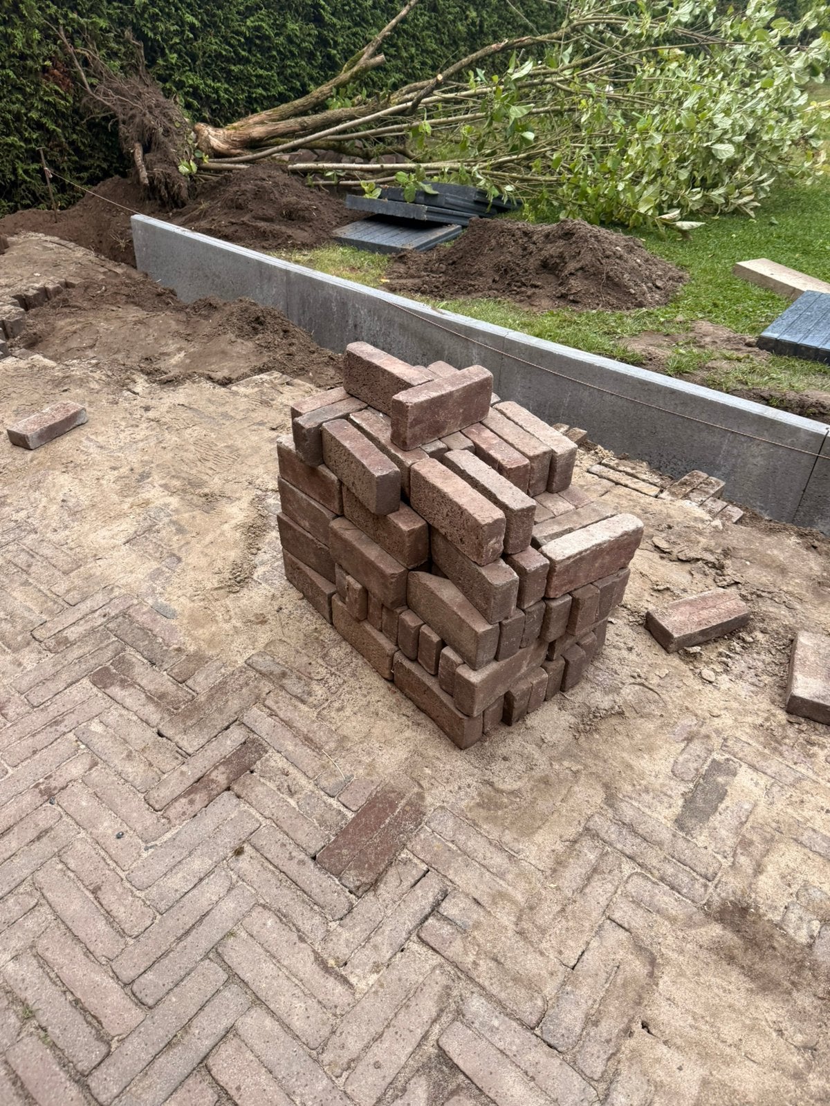 Gebakken klinkers - 6m2, Tuin en Terras, Ophalen, Zo goed als nieuw, Beton, Klinkers