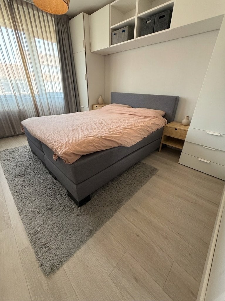 boxspring Swiss Sense grijs 160x200, Ophalen, Gebruikt, Tweepersoons, 200 cm