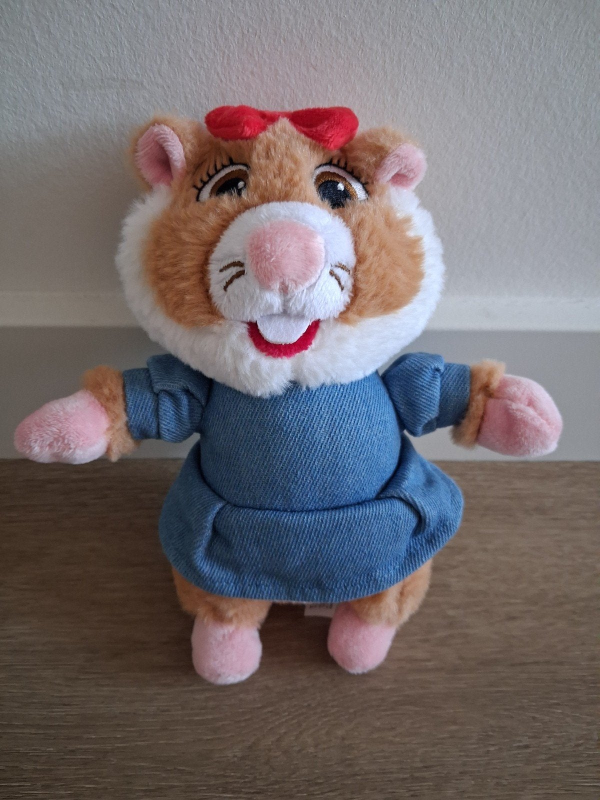 Knuffel hamster meisje AH Albert Heijn spijker strik L1793, Ophalen of Verzenden, Zo goed als nieuw, Overige typen