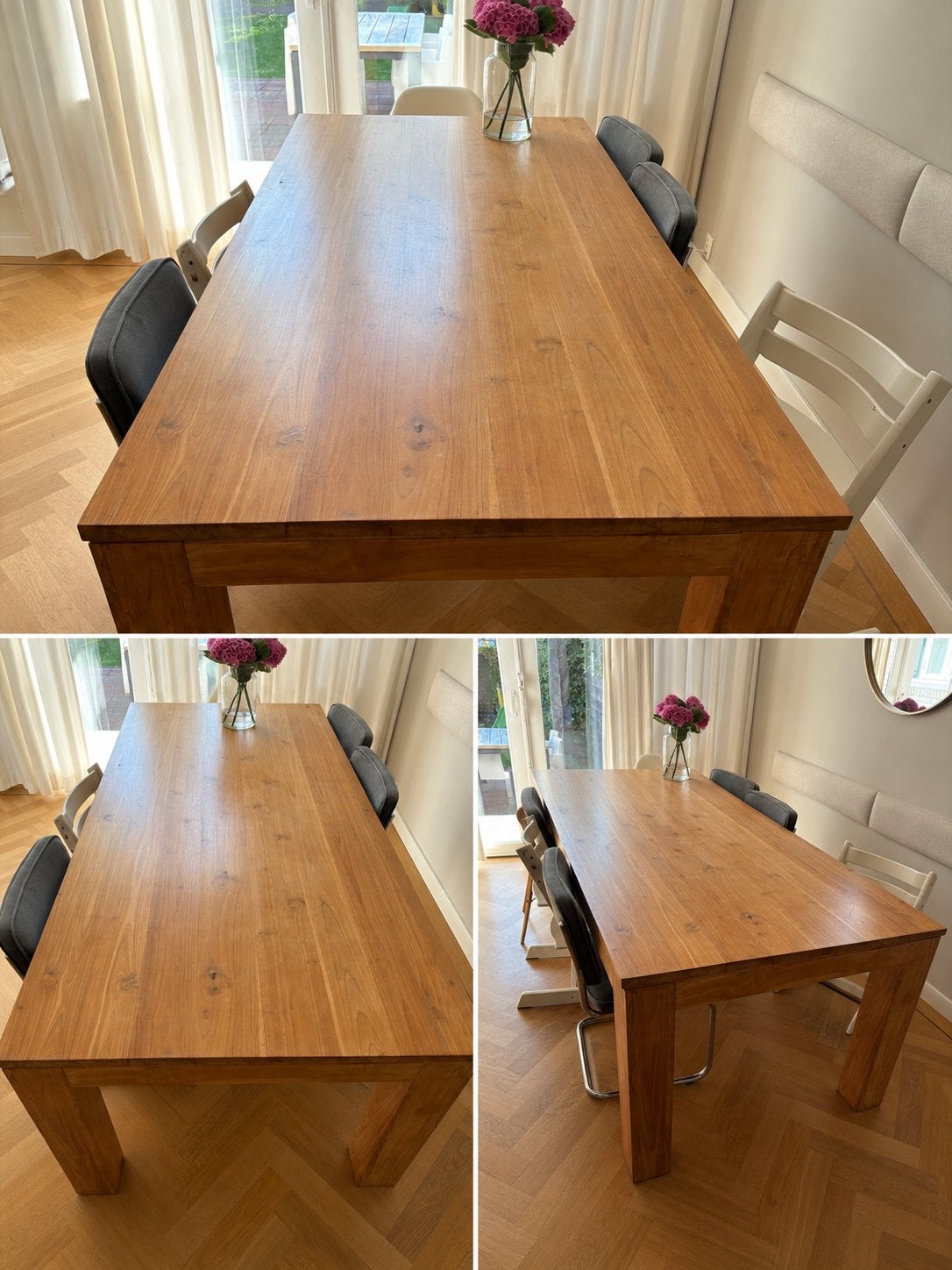 Eetkamer tafel, Ophalen, 200 cm of meer, 50 tot 100 cm, Zo goed als nieuw