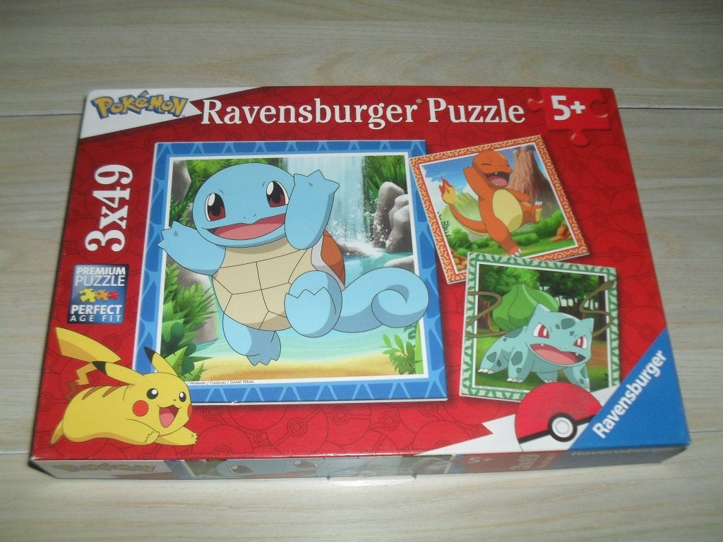 Pokemon puzzle 3 x 49 stukjes, Ophalen, Minder dan 500 stukjes, Zo goed als nieuw, Legpuzzel