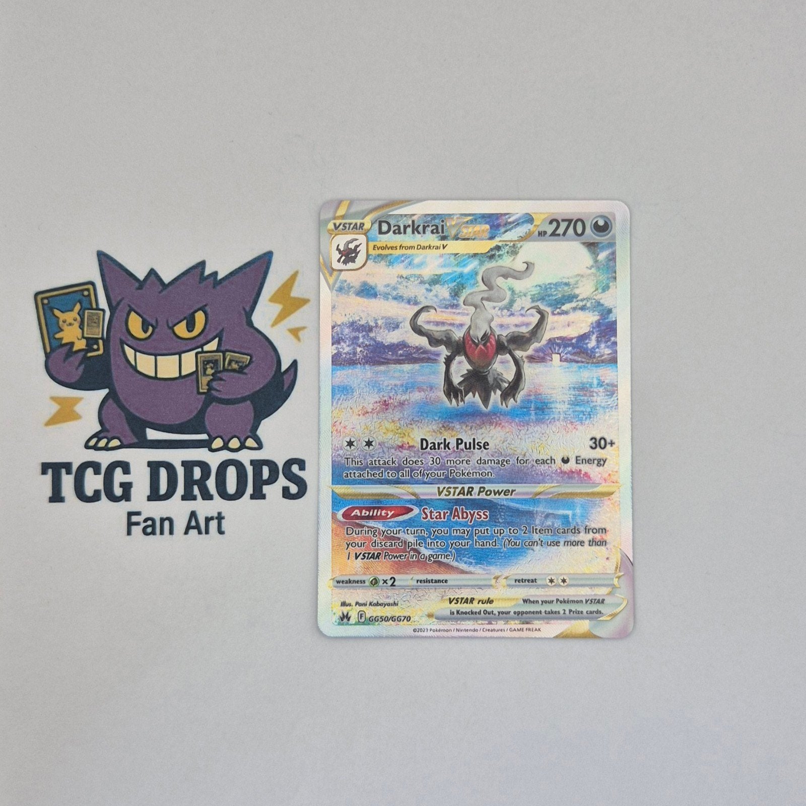 Darkrai VSTAR GG50/GG70 Crown Zenith, Ophalen of Verzenden, Nieuw, Losse kaart, Foil