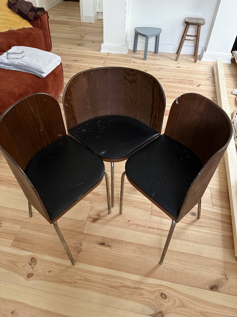 Chairs by Sandra Kragnert for Ikea, 1990s, Set of 3, Ophalen, Gebruikt, Hout, Drie