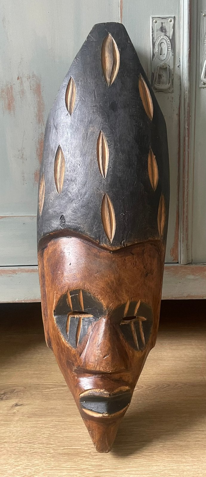 Prachtig Afrikaans houten masker Afrika hout vroiw, Ophalen of Verzenden