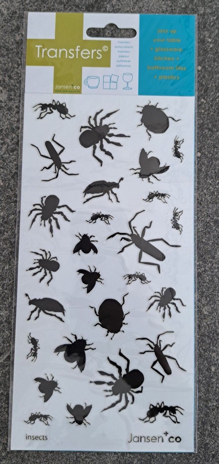3 velletjes New old stock Jansen+Co insecten Stickers, Ophalen of Verzenden, Zo goed als nieuw