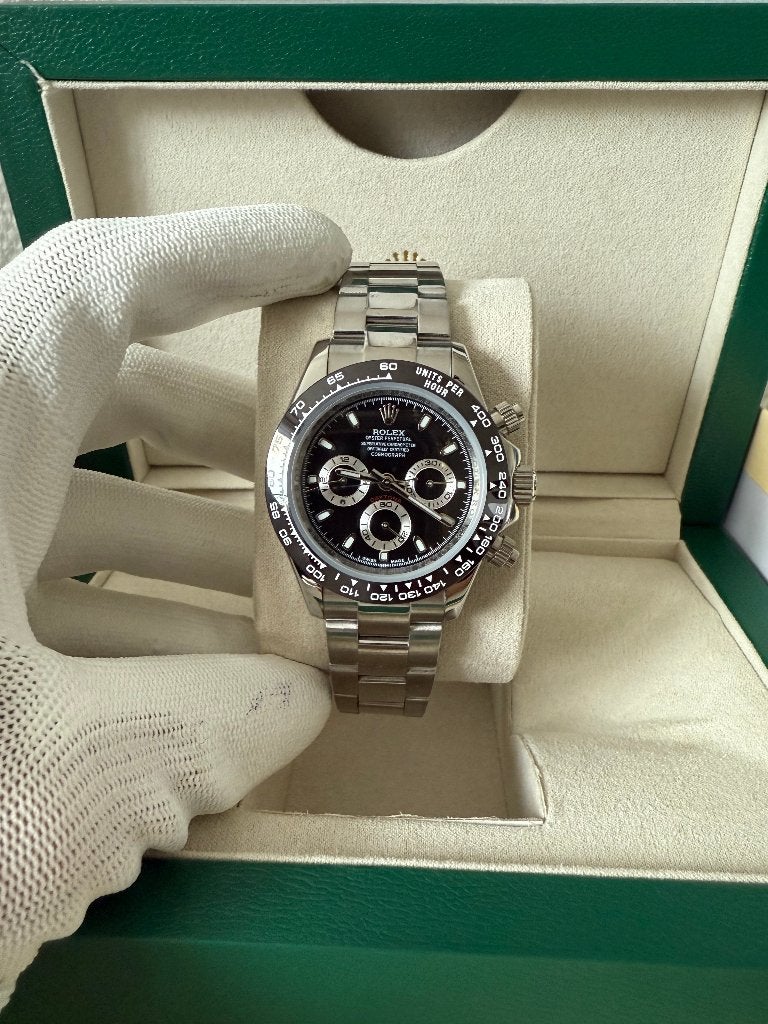Rolex Daytona Black Dial 40MM, Staal, Verzenden, Polshorloge, Nieuw