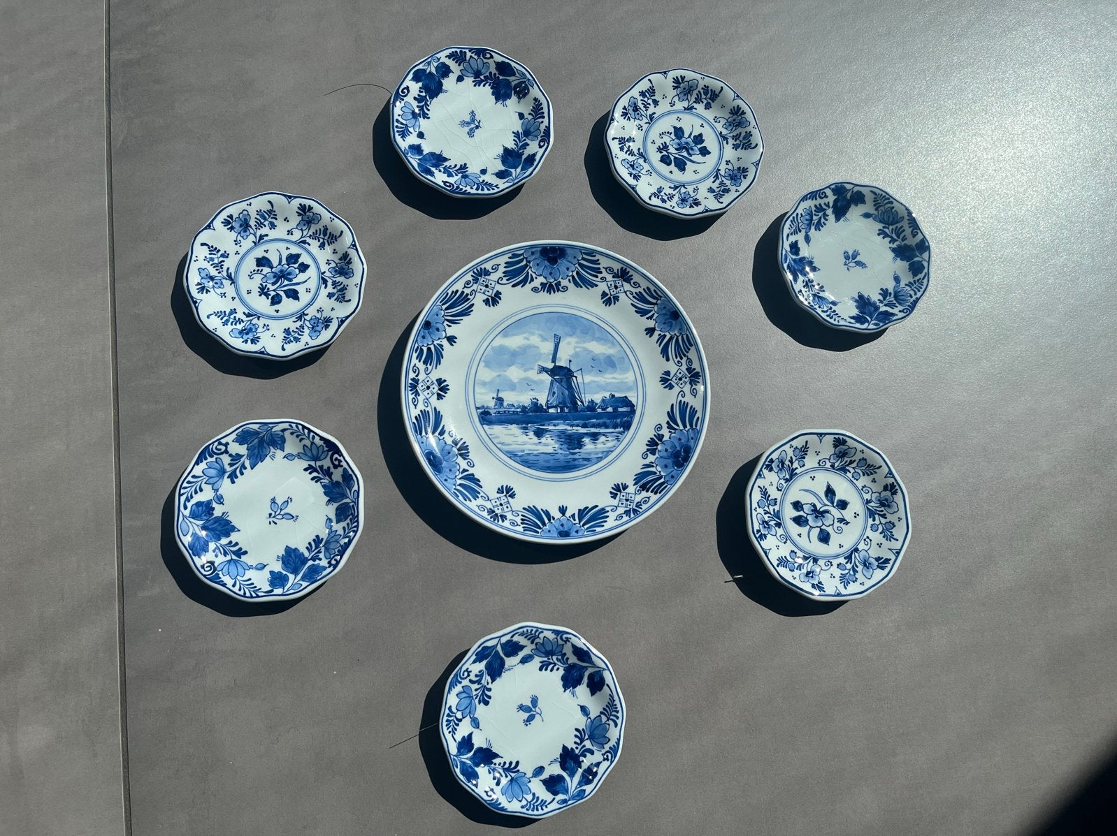 Verzameling Delft Blauwe Wandbordjes Porceleyne Fles, Antiek en Kunst, Ophalen of Verzenden