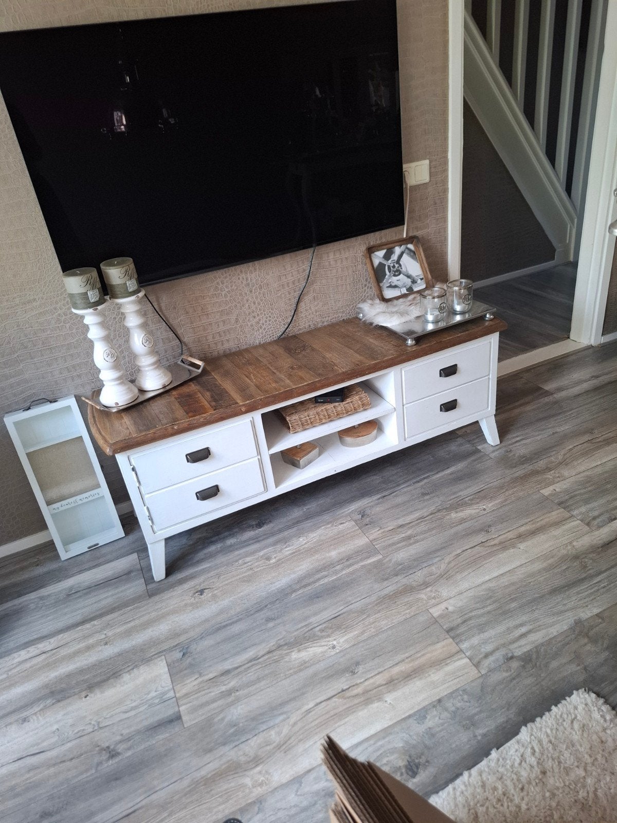RM Driftwood tv meubel, Ophalen, 25 tot 50 cm, Minder dan 100 cm