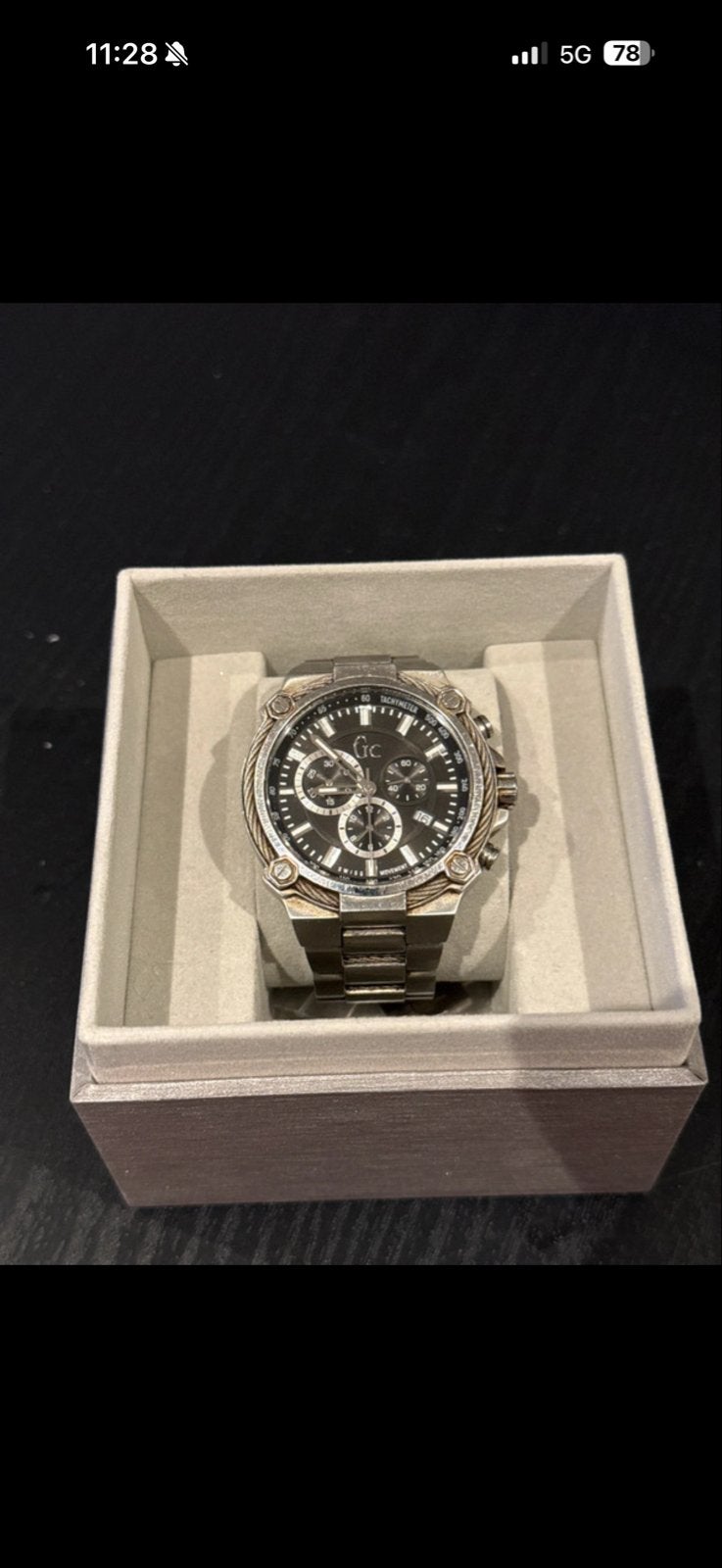 Gc Guess Collection Gc Cable Force heren horloge 44mm, Overige merken, Staal, Staal, Polshorloge