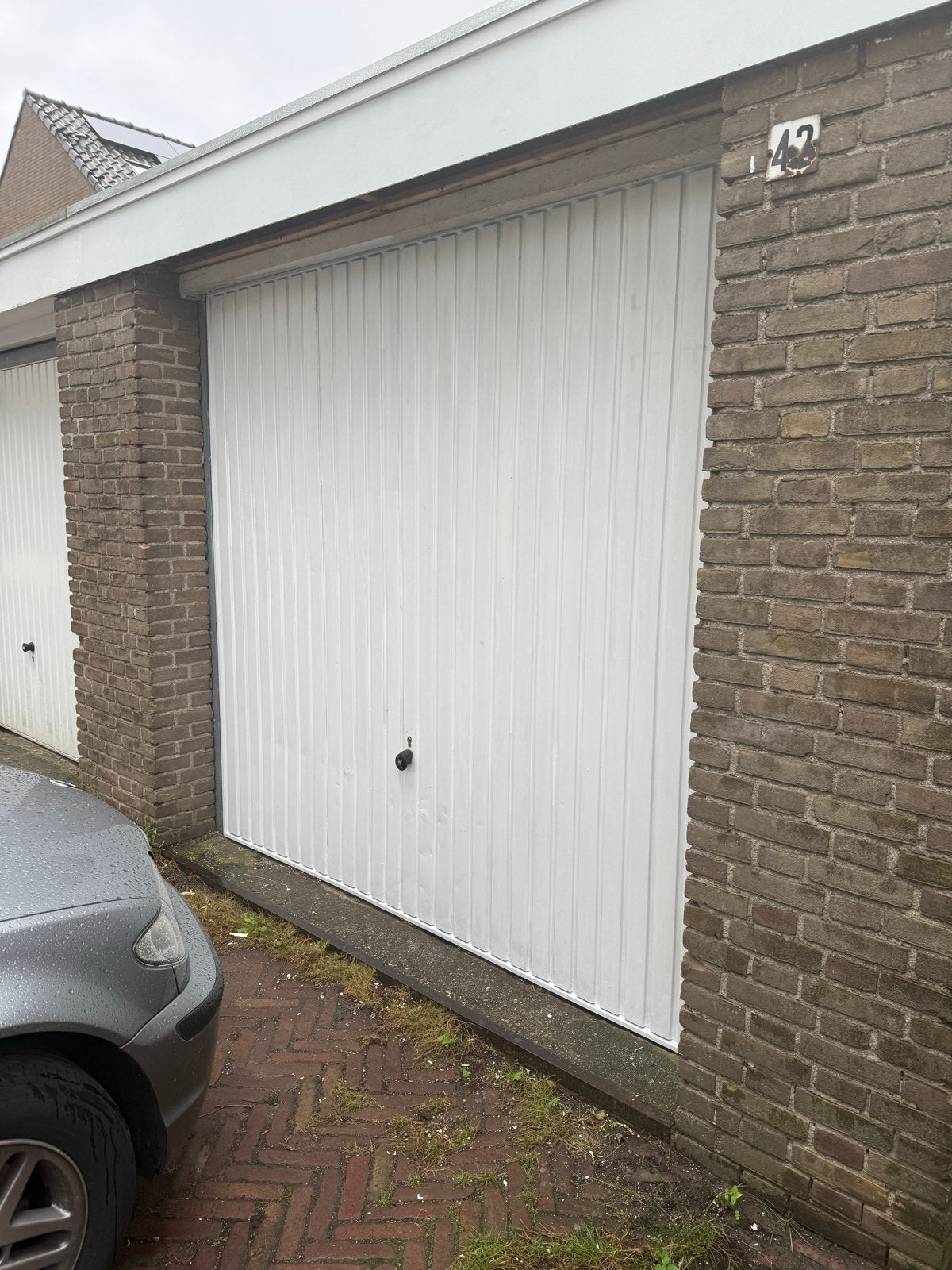 Witte Garage kanteldeur - gebruikt, Doe-het-zelf en Verbouw, Minder dan 80 cm, Garagedeur, Ophalen of Verzenden, Zo goed als nieuw