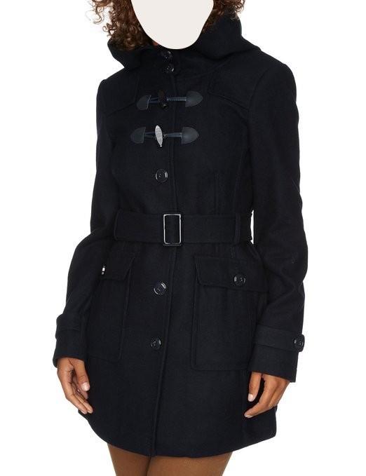 MEXX donkerblauw houtje touwtje duffle mantel coat maat 42, Mexx, Blauw, Maat 42/44 (L), Nieuw