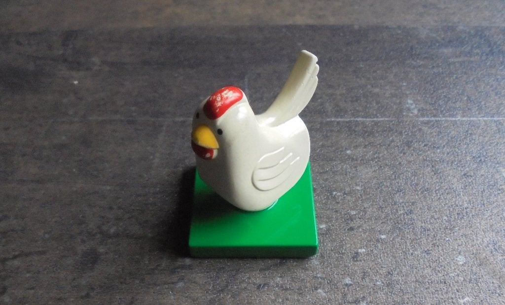 Lego Duplo Animal On Green Base Chicken Hen (zie foto's) 2, Ophalen of Verzenden, Gebruikt, Losse stenen, Duplo