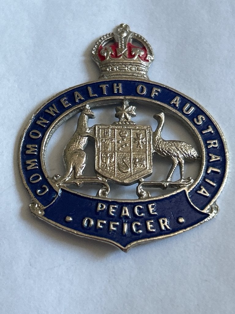 Orig. Australisch Politie Petembleem  Peace Officer WW2/50s, Verzenden, Landmacht, Overige gebieden, Embleem of Badge