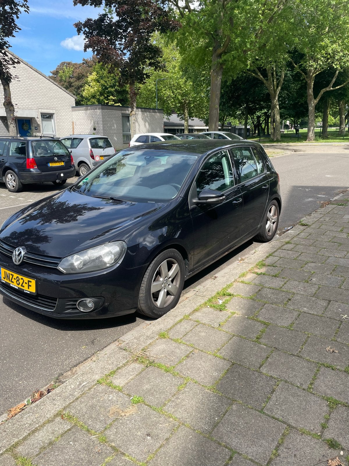 Volkswagen Golf 1.4 16V 59KW 5D 2009 Zwart, Auto's, Voorwielaandrijving, Stof, Zwart, Zwart