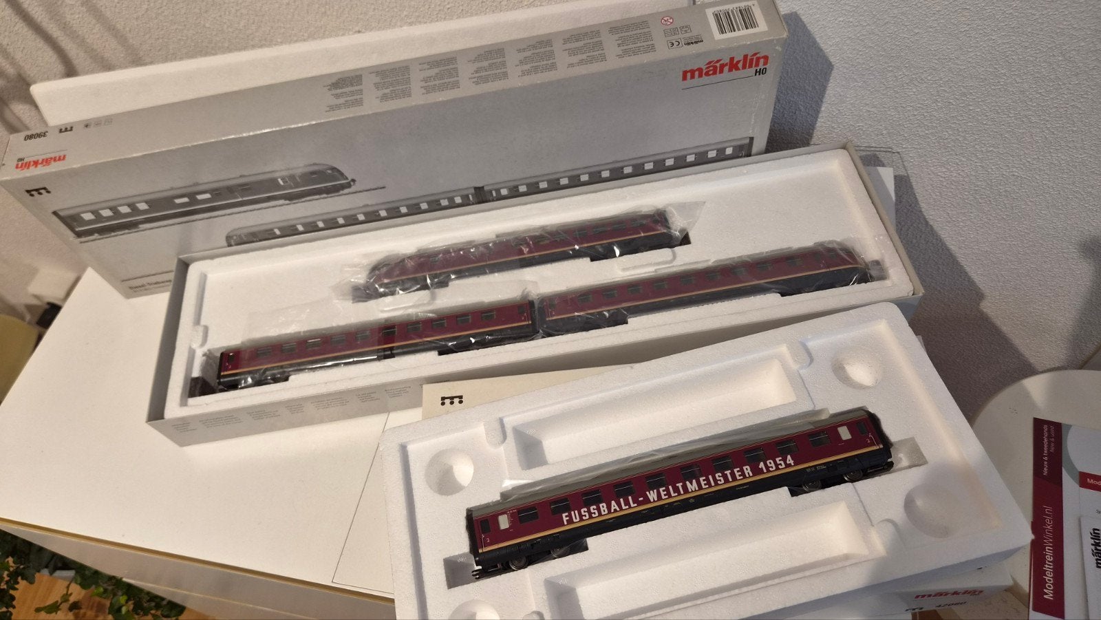 MARKLIN INSIDER 2006 VT08.5 met Fussbal tussenrijtuig, Wisselstroom, Ophalen of Verzenden, Märklin, Gebruikt