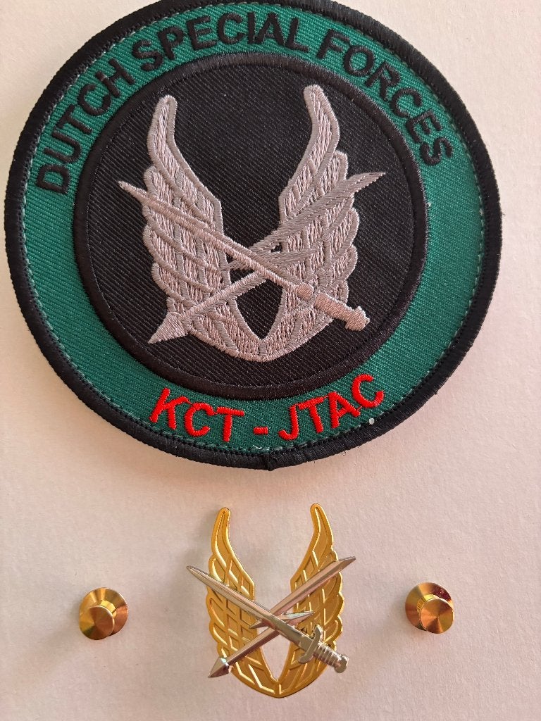 JTAC KCT speld & KCT JTAC Patch no 2, Verzenden, Landmacht, Nederland, Kleding of Schoenen
