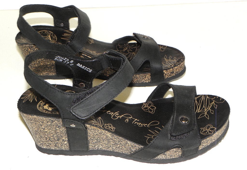 Panama Jack sandalen met sleehak maat 37, Zwart, Zo goed als nieuw, Panama Jack, Sandalen of Muiltjes