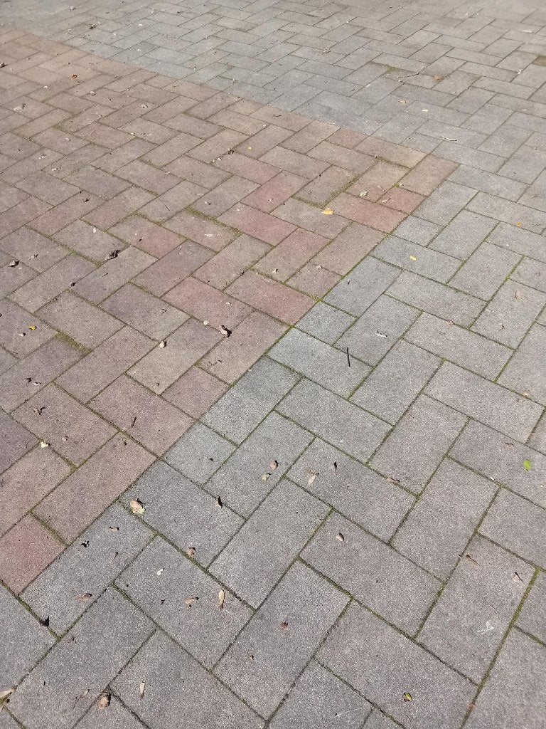 Gratis 59m2 betontegels 30x15x8 cm, voor oprit of terras, Ophalen, Gebruikt, 10 m² of meer, Beton