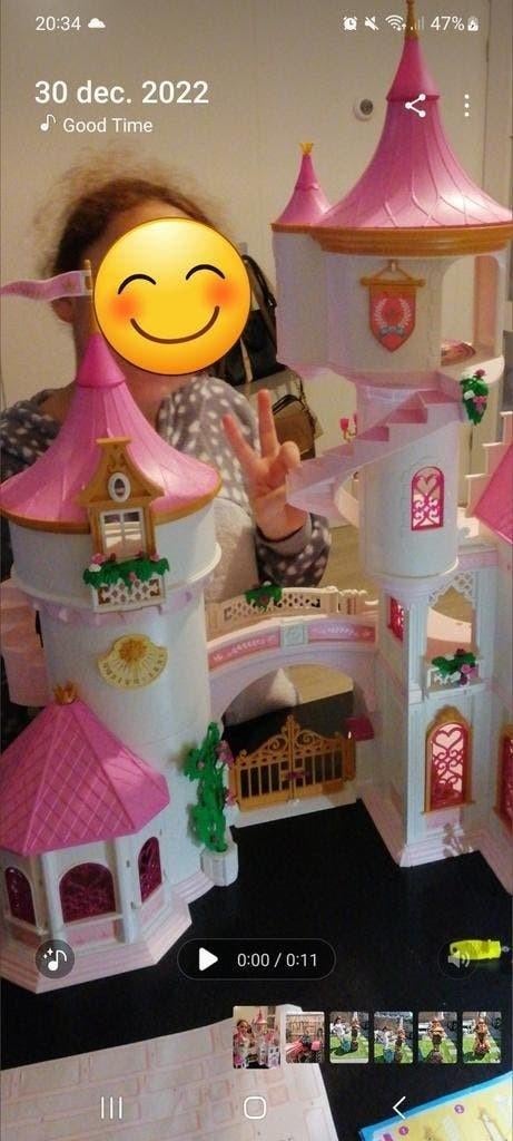 Playmobil Prinsessenkasteel + Koets, Kinderen en Baby's, Speelgoed | Playmobil, Ophalen of Verzenden, Gebruikt, Complete set