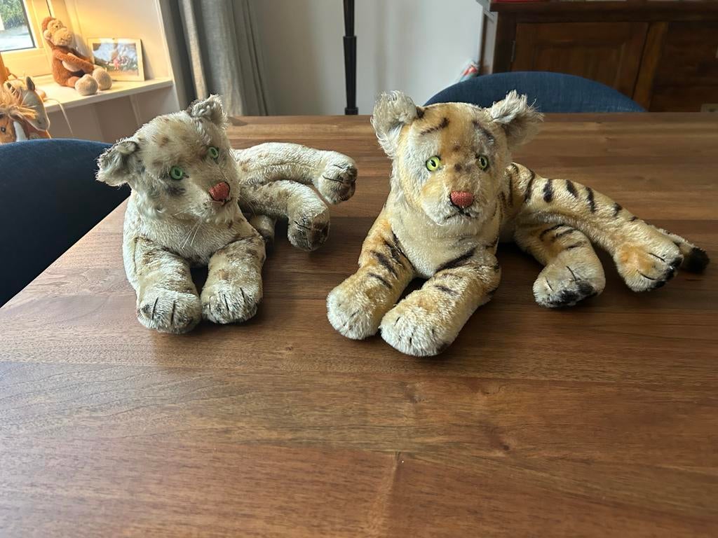 Steiff tijger en panter, Ophalen of Verzenden, Gebruikt, Overige typen