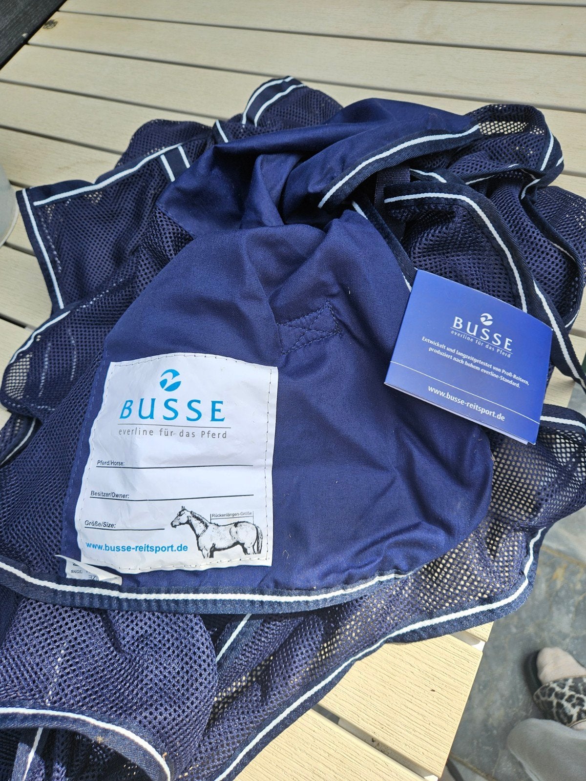 BUSSE Montana II uitrij-/vliegendeken, maat 135, navy, Dieren en Toebehoren, Paarden en Pony's | Dekens en Dekjes, Ophalen of Verzenden