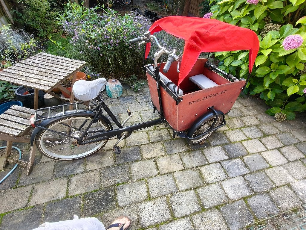 Bakfiets Babboe Big (niet elektrisch), 4 kinderen of meer, Gebruikt, Huif, Ophalen