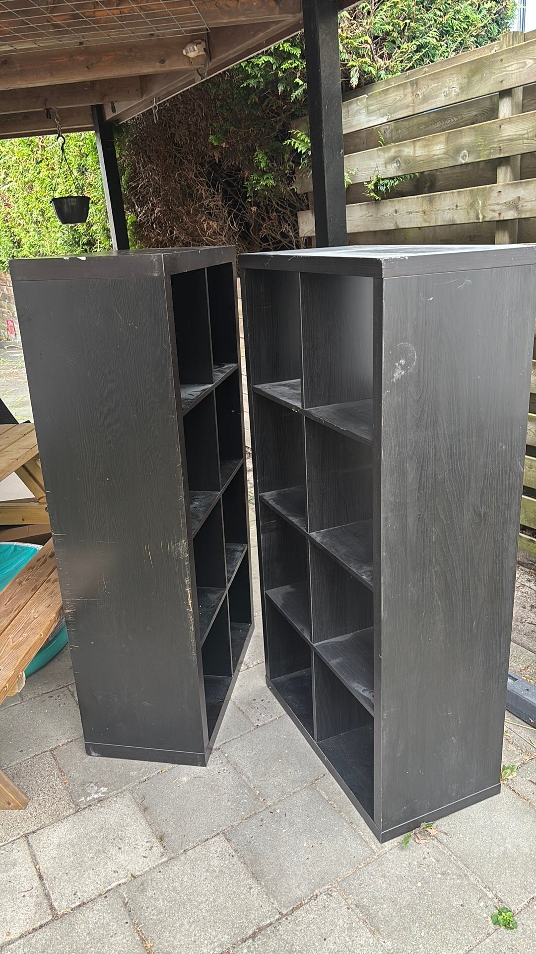 2 kallax kasten 2x4, Ophalen, Gebruikt