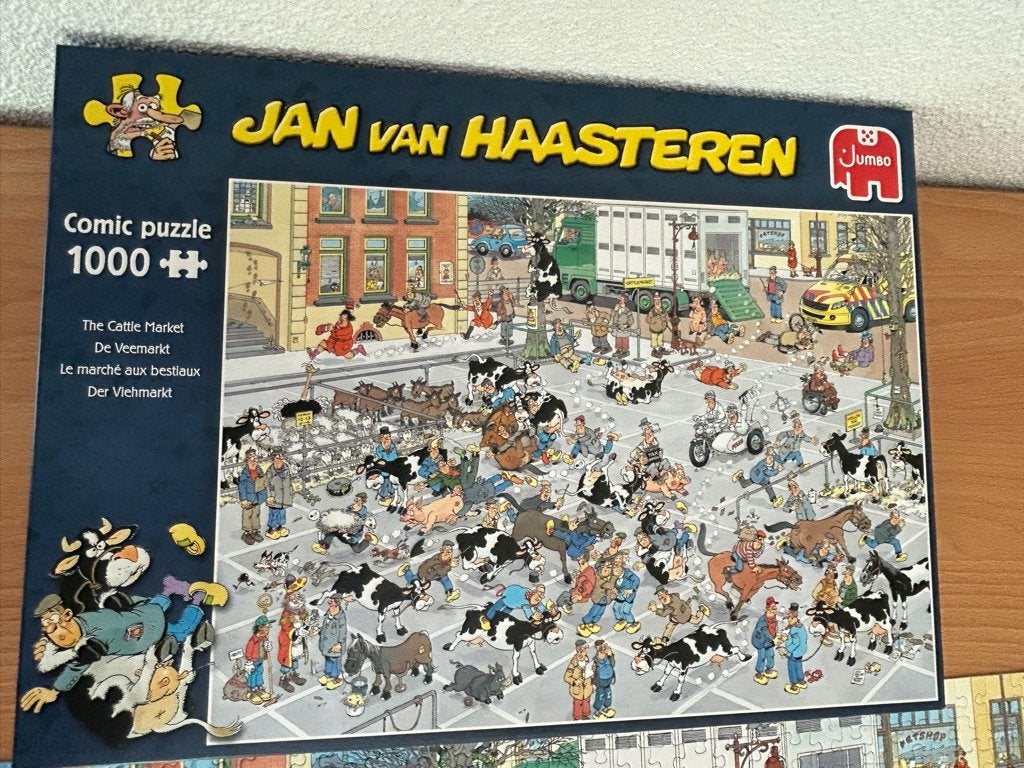 Puzzel Jan van Haasteren "De Veemarkt", Ophalen, 500 t/m 1500 stukjes, Gebruikt, Legpuzzel