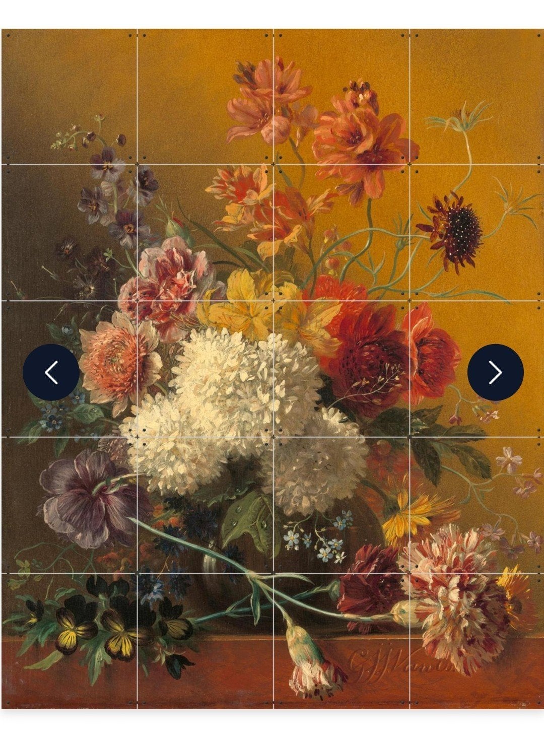 IXII Wanddecoratie - Bloemenstilleven - Nieuw in doos, Meerkleurig, Papier/karton, Nieuw, Klassiek