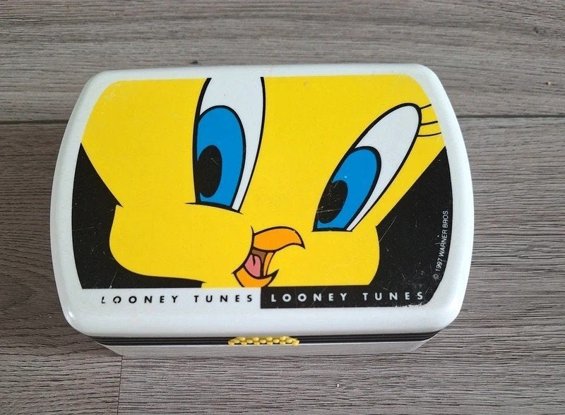 Vintage Tweety Looney Tunes lunchbox 1997, Ophalen of Verzenden, Looney Tunes, Gebruikt, Gebruiksvoorwerp