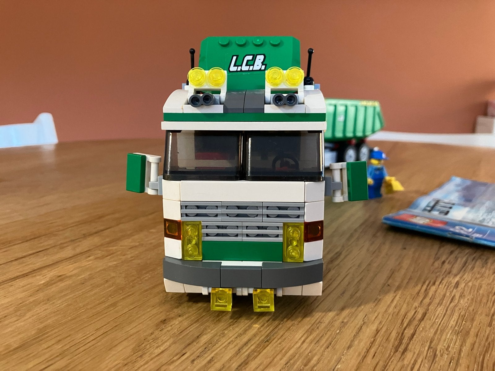 LEGO City 7998 Vrachtwagen met aanhangwagen en boekje, Ophalen of Verzenden, Gebruikt