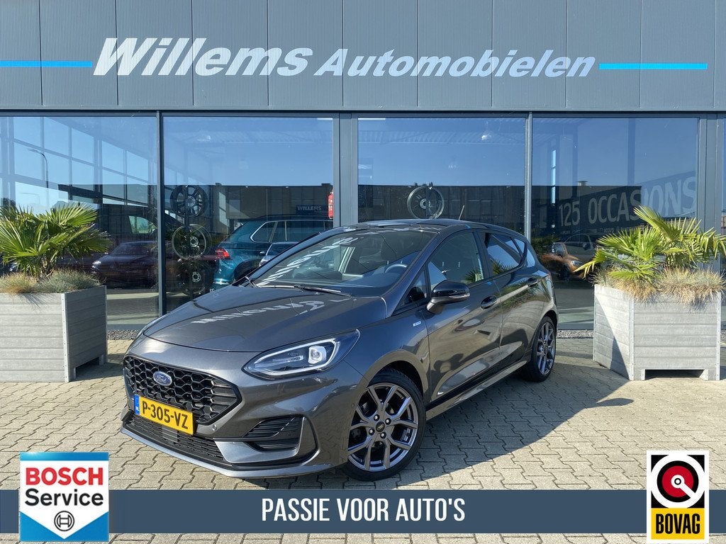 Ford Fiesta 1.0 EcoBoost Hybrid ST-Line App Connect, Stuur &, Voorwielaandrijving, Stof, Gebruikt, Met garantie (alle)