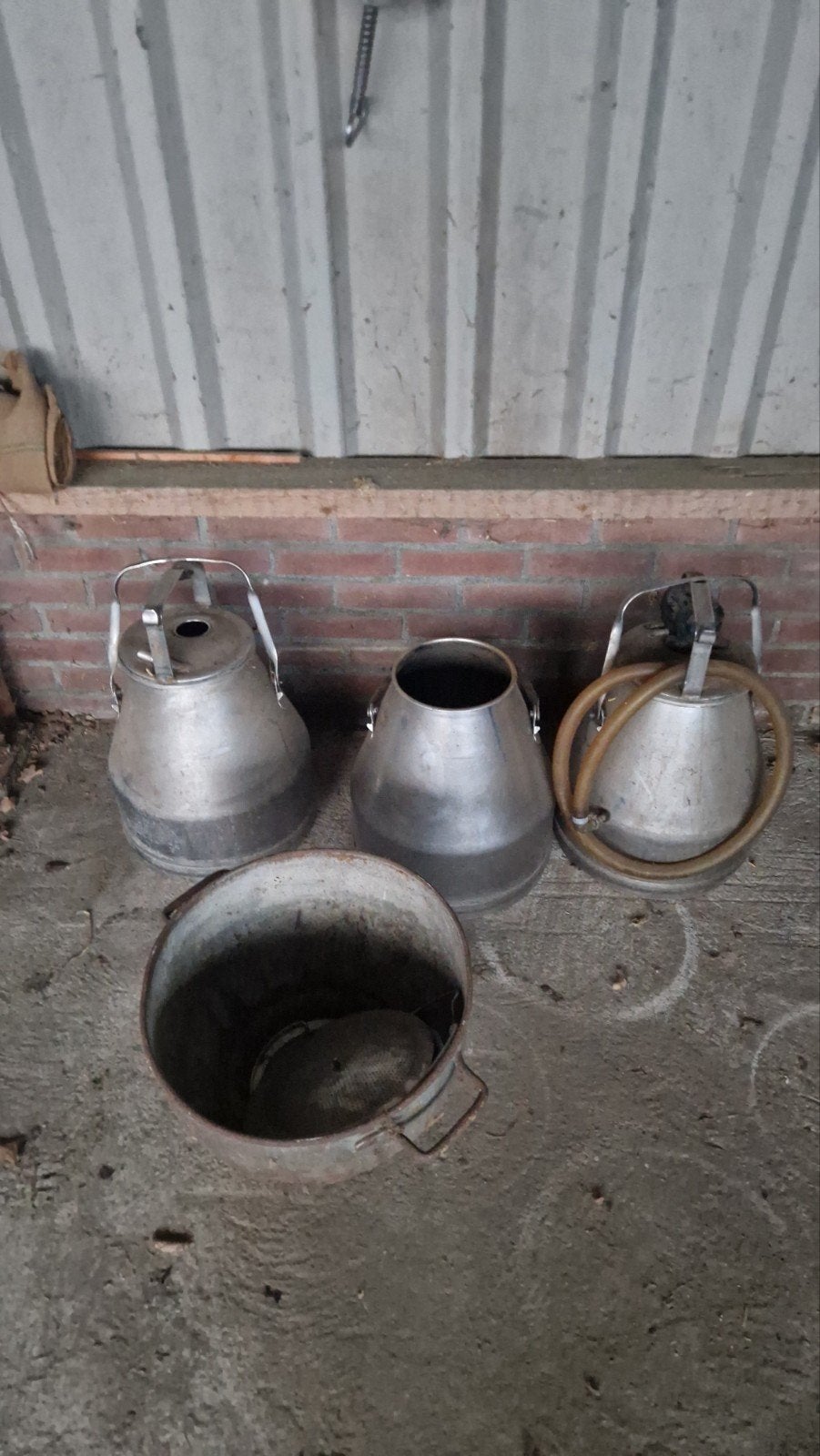 Vintage Aluminium Melkbussen - Set van 4, Antiek en Kunst, Ophalen
