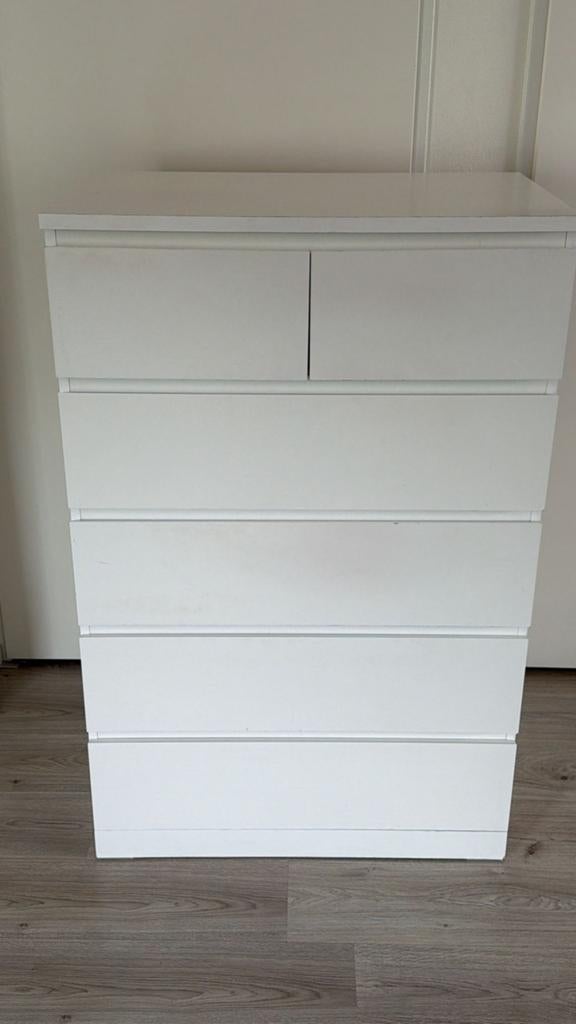 Ikea malm ladekast 6 lades, Gebruikt, 3 of 4 laden, Minder dan 100 cm, 25 tot 50 cm