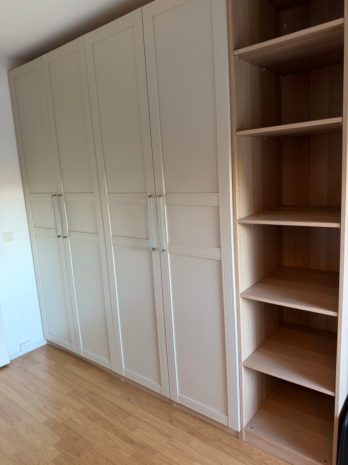 IKEA PAX kledingkast met deuren en planken, Ophalen, 100 tot 150 cm, 200 cm of meer, Zo goed als nieuw