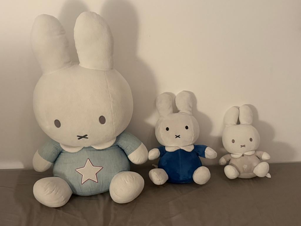 Nijntje knuffels - Set van 3 verschillende maten, Ophalen, Overige merken, Konijn, Nijntje
