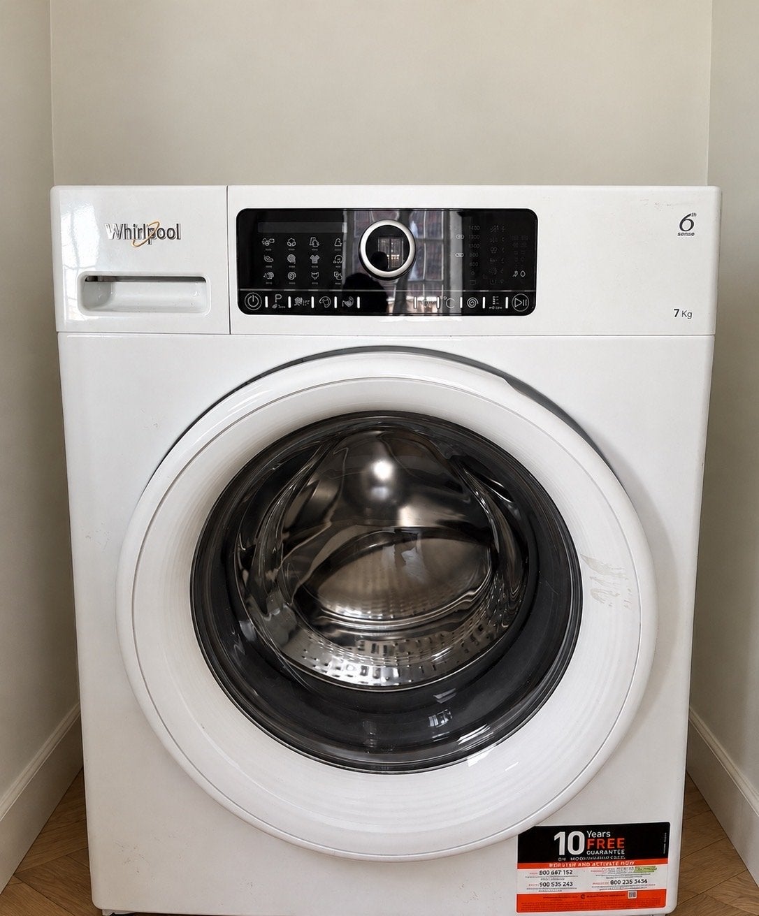 Whirlpool Wasmachine – 7 kg, 1400 tpm met 2 yaar garantie, Ophalen, Gebruikt, 1200 tot 1600 toeren, 6 tot 8 kg