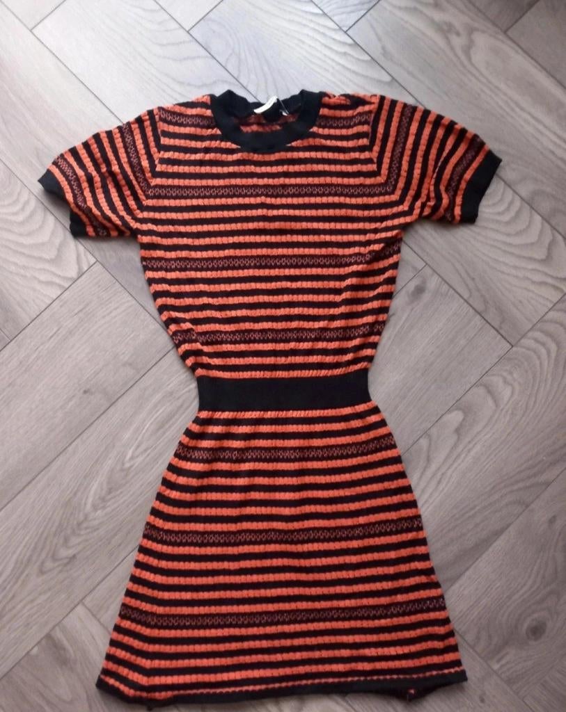 Zara gestreepte jurk maat S, Zara, Oranje, Ophalen of Verzenden, Maat 36 (S)