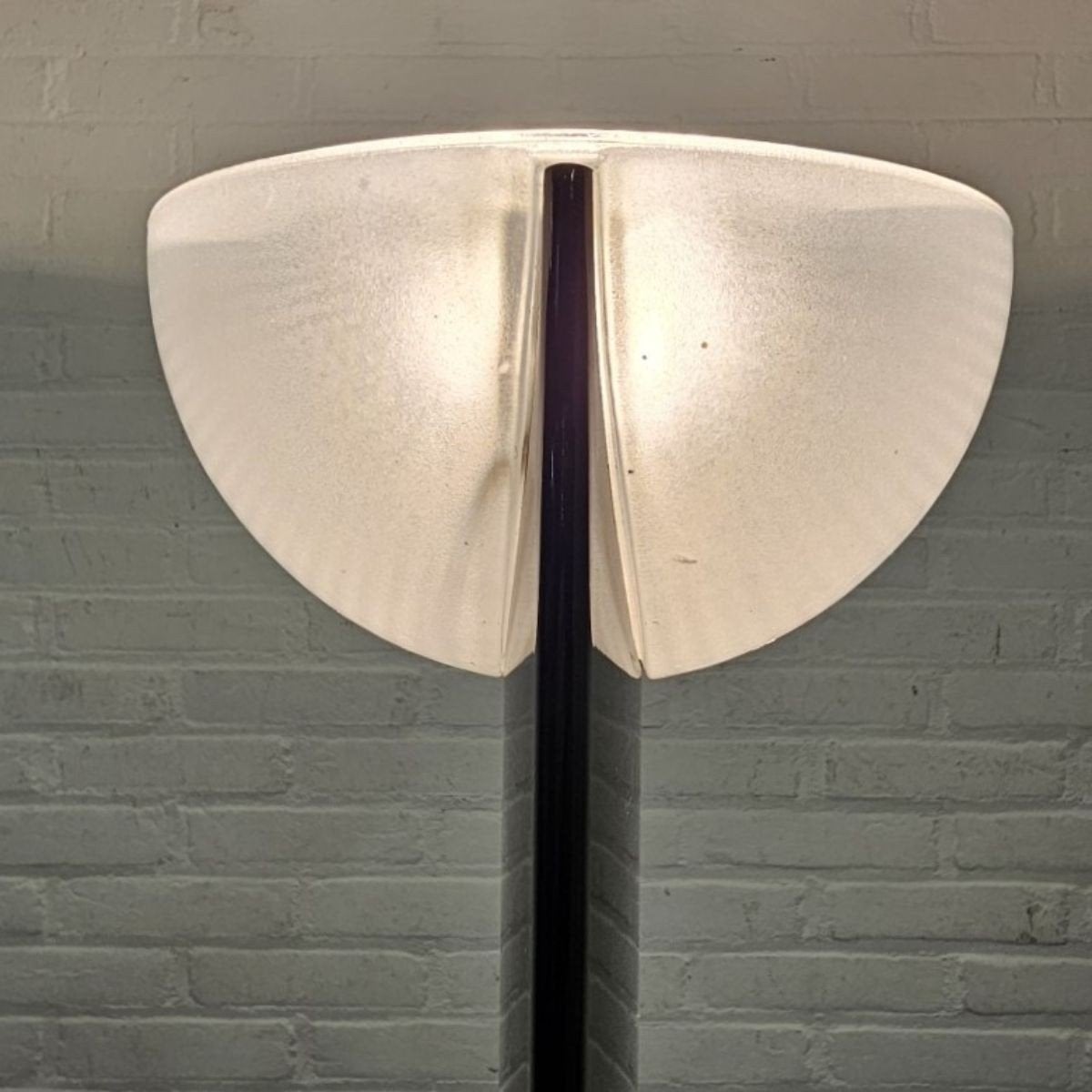 Set van 2 Gianfranco Frattini vloerlampen, Gebruikt, Modern, Design, Italiaans, Ophalen of Verzenden, Glas