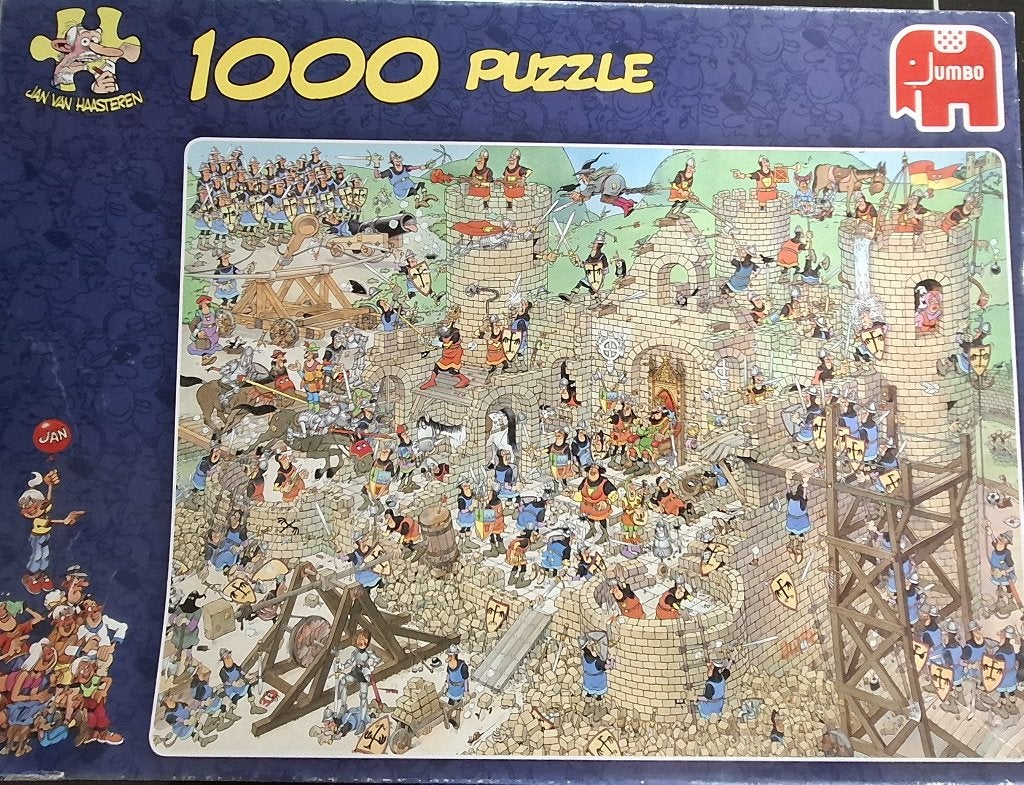 Jan van Haasteren puzzel - De Middeleeuwen - 1000 stukjes, Ophalen, 500 t/m 1500 stukjes, Gebruikt, Legpuzzel