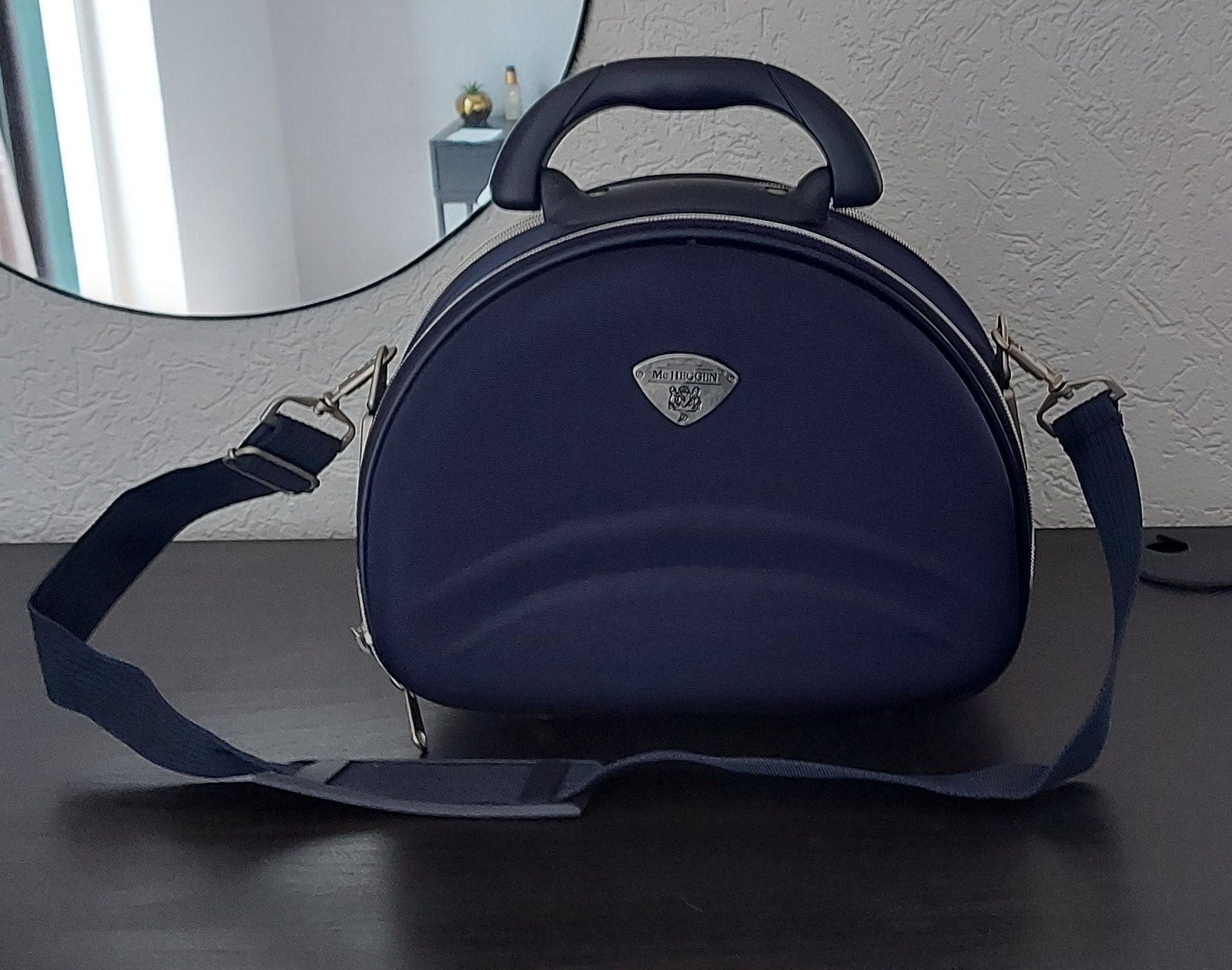 Donkerblauwe Hardcase Toilettas / Beautycase, Ophalen of Verzenden, Gebruikt, Blauw, Hardcase